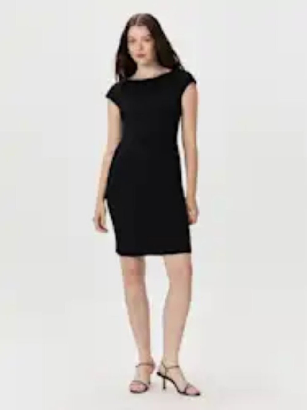 QUINCE Ultra Stretch Ponte Cap Sleeve Dress Black XL